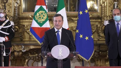 Mario Draghi accetta con riserva l'incarico affidatogli dal Presidente della Repubblica Sergio Mattarella