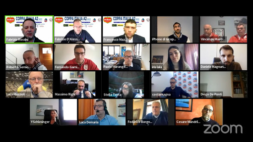 Un momento della diretta streaming della conferenza stampa di presentazione dell'evento