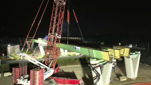 Asti-Cuneo, sul cantiere del viadotto sulla Sp7. Cirio, Gabusi e Bussalino: "Ultimo sforzo prima della consegna alla fine dell’anno"