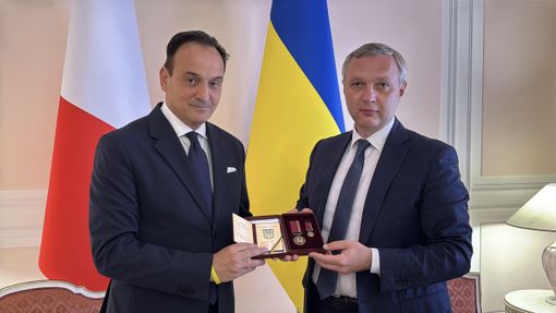 Da sinistra: Cirio e l'ambasciatore Melnyk