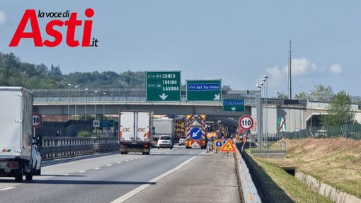 Isola d'Asti, proseguono i lavori sull’A33: chiusa la carreggiata in direzione Asti