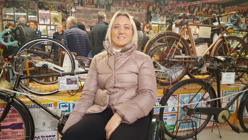 Francesca Fenocchio, ospite nei giorni scorsi al Museo della Bicicletta di Bra Francesca Fenocchio, ospite nei giorni scorsi al Museo della Bicicletta di Bra