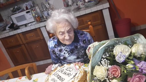 Erminia Bianchini, il 23 aprile scorso fa aveva festeggiato il suo 112° compleanno