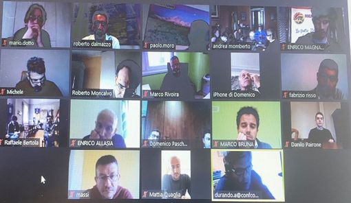 I partecipanti all'ultima videoconferenza del Tavolo di confronto