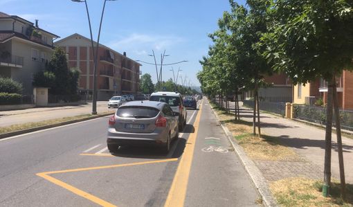 Nel luglio 2015 la modifica di corso Europa, ristretto per fare spazio alla pista ciclabile