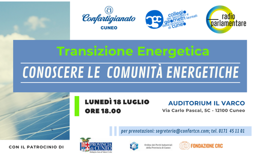 Iscriviti all’evento “Transizione Energetica - Conoscere le Comunità Energetiche"