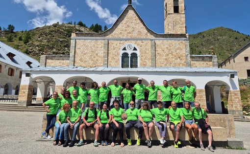 Foto di gruppo a Sant'Anna di Vinadio