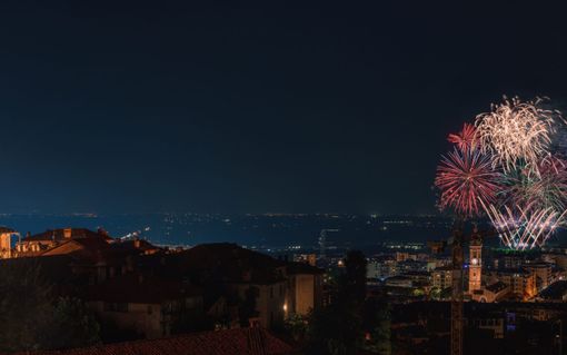 Saluzzo, fuochi di artificio di San Chiaffredo