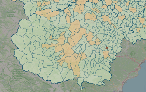 LA MAPPA DEL 18 LUGLIO - IN MARRONE SCURO I CENTRI CON INDICE SUPERIORE A 18 CONTAGI OGNI 1.000 ABITANTI