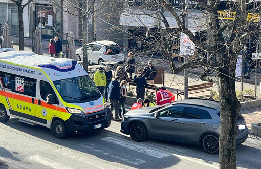La scena dell'incidente in corso Langhe
