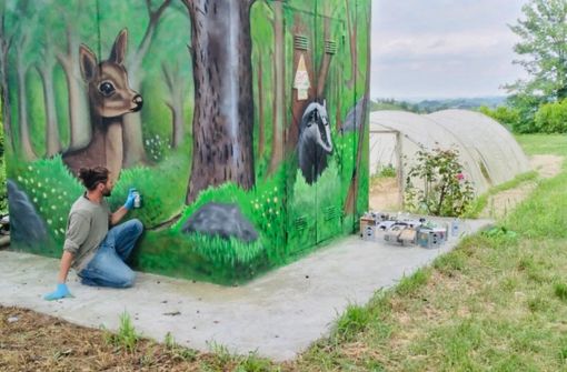 Animali e natura del Roero raccontati nel murale dello &quot;street artist&quot; Stefano Castelli [FOTO]
