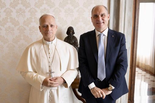 Giuseppe Notarstefano con Papa Leone