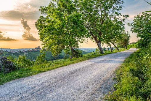 Panorama da Sinio con vista sul Castello di Serralunga (Langhe Experience) Panorama da Sinio con vista sul Castello di Serralunga (Langhe Experience)
