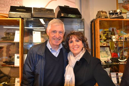 Silvia Gullino con il campione di ciclismo Francesco Moser