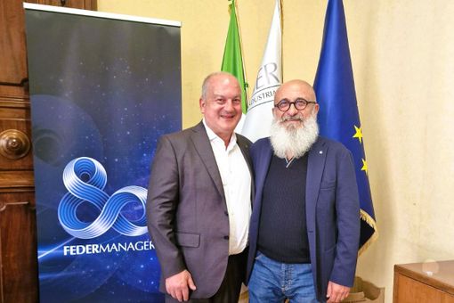 Il Presidente federale Valter Quercioli con Fulvio D'Alessandro Presidente Federmanager Cuneo