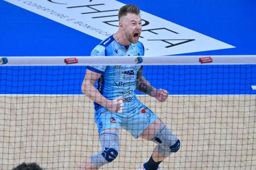 La gioia incontenibile di Ivan Zaytsev dopo un punto nella partita contro Cisterna (Foto danilo Ninotto) La gioia incontenibile di Ivan Zaytsev dopo un punto nella partita contro Cisterna (Foto danilo Ninotto)