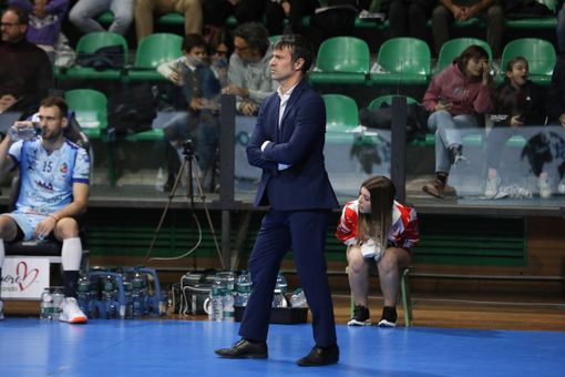 Matteo Battocchio durante la partita contro Modena (Foto Valerio Giraudo)