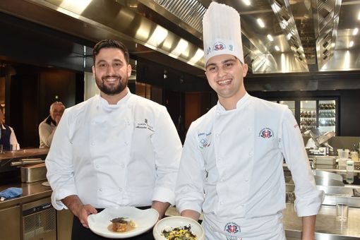 Alessandro Schiavon e Andrea Serale con i loro piatti