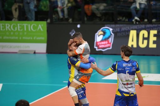 Domenico Cavaccini, la sua gioia dopo la conquista della SuperLega Domenico Cavaccini, la sua gioia dopo la conquista della SuperLega