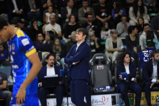 Matteo Battocchio durante la partita con Monza (Foto Beatrice Bramardi)