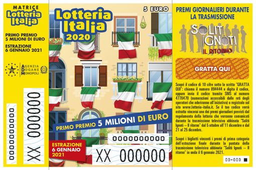 Il biglietto della Lotteria Italia 2021 Il biglietto della Lotteria Italia 2021