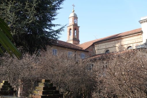 Il pruneto che investe il Santuario antico della Madonna dei Fiori a Bra