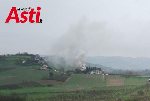 L'incendio della cascina a San Marzano Oliveto