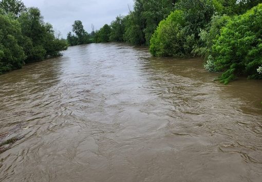 Il Po a Faule lo scorso 23 maggio 2023