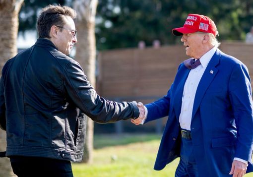 Il presidente Usa Trump, a destra, con Elon Musk