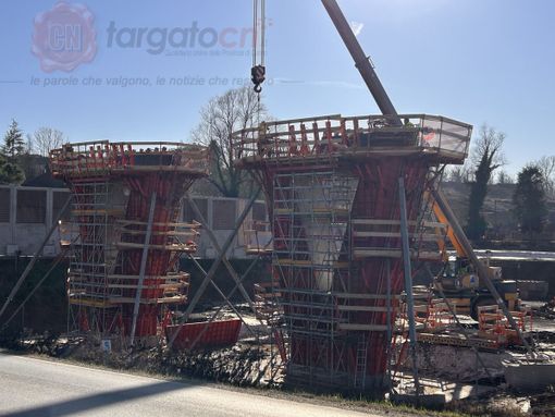 Il cantiere per il completamento dell'A33