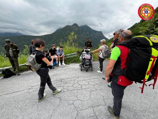 Un momento della gita tenuta ieri a Entracque