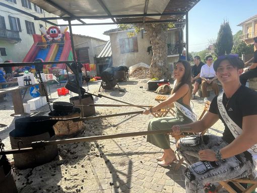 Miss e Mister Somano in una passata edizione della Sagra organizzata dalla Pro Somano