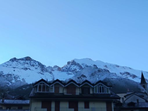 La neve caduta sulle montagne di Limone Piemonte