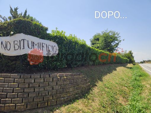 "A Bene Vagienna gli striscioni "No bitumificio" continuano a sparire" "A Bene Vagienna gli striscioni "No bitumificio" continuano a sparire"