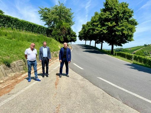 Uno degli ultimi sopralluoghi a Barbaresco per monitorare costantemente la viabilità e renderla più sicura