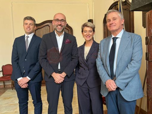 Da sinistra Michele Pianetta, Luca Robaldo, Giuliana Cirio e Giorgio Musso Da sinistra Michele Pianetta, Luca Robaldo, Giuliana Cirio e Giorgio Musso