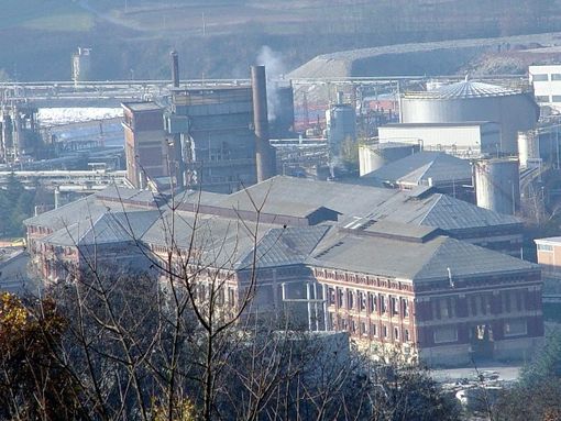 La zona dell'Acna di Cengio: da qui l'origine dell'inquinamento in Valle Bormida