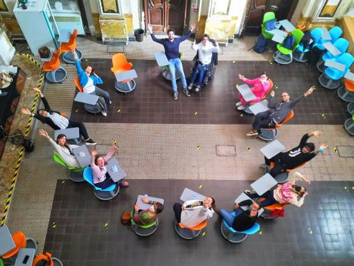 Un momento dell'attività teatrale al Liceo Classico Giolitti-Gandino di Bra