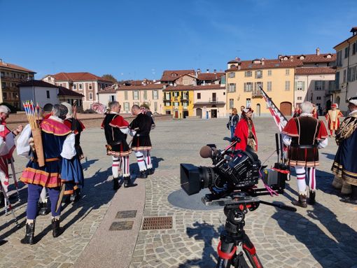Oggi le riprese nel centro storico di Fossano Oggi le riprese nel centro storico di Fossano