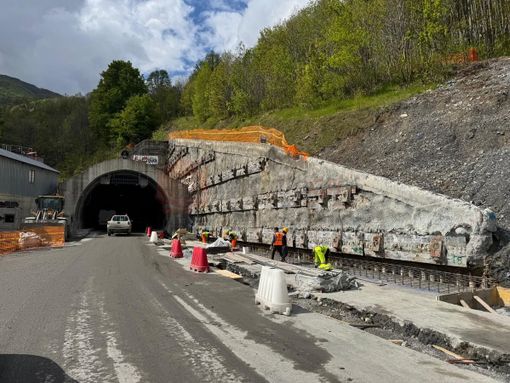 I lavori sul lato italiano del tunnel di Tenda I lavori sul lato italiano del tunnel di Tenda
