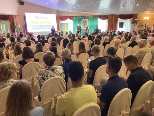 L’intervento del presidente Enrico Allasia all’assemblea di Confagricoltura nel 2024 a Pianfei