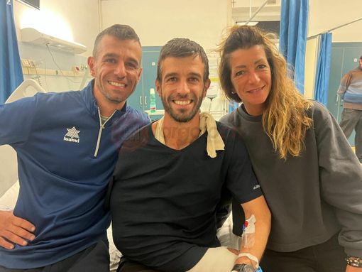 Matteo tra i fratelli Davide e Cristina