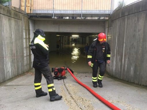 Un'immagine degli allagamenti che avevano interessato la capitale delle Langhe nel settembre 2018