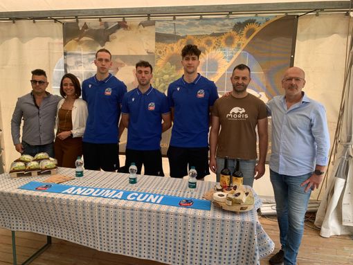 I tre nuovi giocatori di Cuneo Volley alla conferenza stampa di presentazione I tre nuovi giocatori di Cuneo Volley alla conferenza stampa di presentazione
