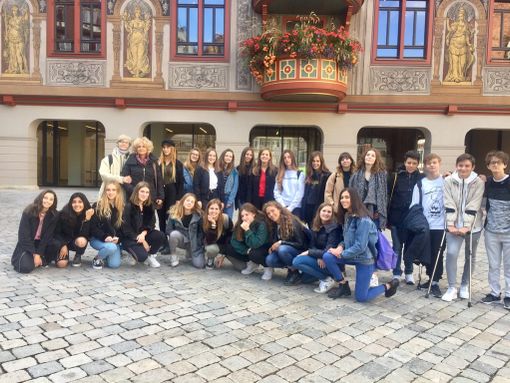 I ragazzi delle classi 3ª D e 3ª M durante il soggiorno studio nella città tedesca