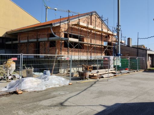 Il cantiere mensa del plesso scolastico di Vaccheria Il cantiere mensa del plesso scolastico di Vaccheria