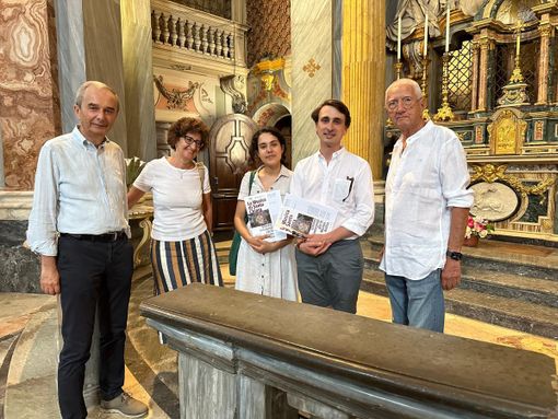 Bra, il segretario generale dell'Accademia di Francia a Roma, Simon Garcia accompagnato dalla moglie in visita a S.Chiara Bra, il segretario generale dell'Accademia di Francia a Roma, Simon Garcia accompagnato dalla moglie in visita a S.Chiara