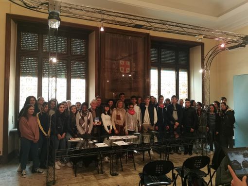 Alba, lezione sulla Resistenza in municipio per gli studenti del Lycée "René Char" di Avignon