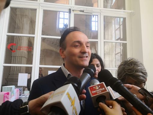 Alberto Cirio, pochi minuti fa alla presentazione di Collisioni 2019 al Circolo dei Lettori di Torino Alberto Cirio, pochi minuti fa alla presentazione di Collisioni 2019 al Circolo dei Lettori di Torino