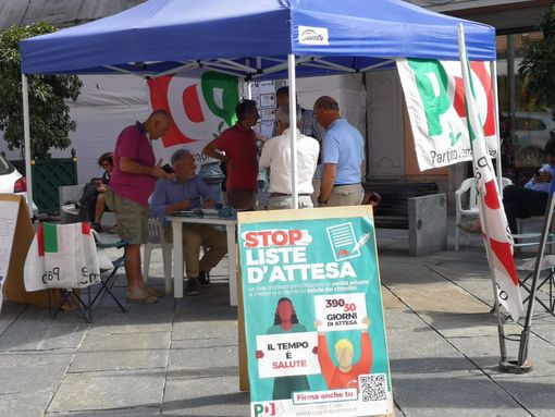 Disagi nel servizio sanitario regionali: militanti del PD in piazza Disagi nel servizio sanitario regionali: militanti del PD in piazza